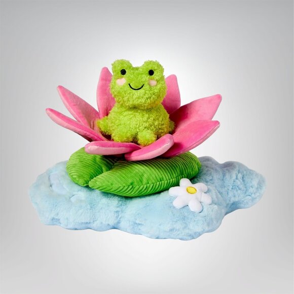 Gigglescape 11 Inch Stackable Lily Frog Plush Flower Stuffed Animal Kawaii Toy - Picture 1 of 2